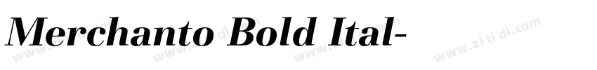 Merchanto Bold Ital字体转换